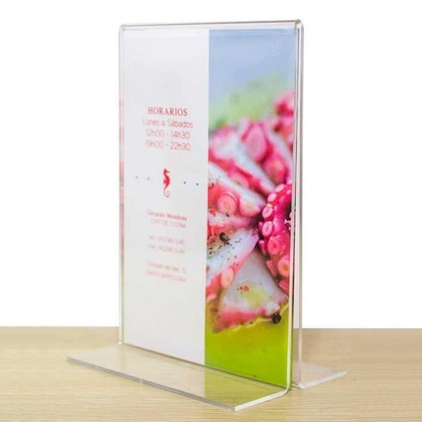 Portafolleto de Acrilico A6 - Forma de T